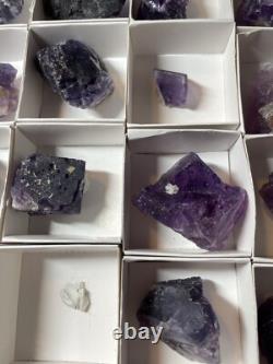 27 Piece Purple Hasties Quarry Fluorite Crystal Mineral Specimen Wholesale LOT