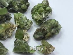 295 Gram Peridot Crystals Specimen lot From Pakistan 13 Pcs