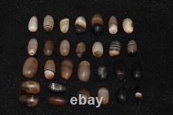 29 Ancient Tibetan Himalayan Agate Stone Dzi Beads in very Good Condition