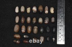 29 Ancient Tibetan Himalayan Agate Stone Dzi Beads in very Good Condition