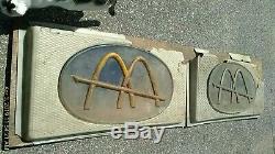 2 1962s McDonalds STOREFRONT SIGNS Golden Arch American Signage 46x3x23 RARE