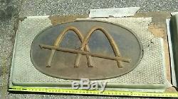 2 1962s McDonalds STOREFRONT SIGNS Golden Arch American Signage 46x3x23 RARE