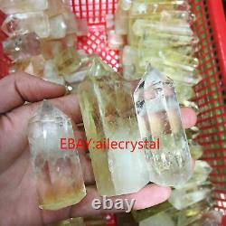 2.2LB Natural Quartz Citrine Crystal Obelisk Point Wand Energy Healing Wholesale