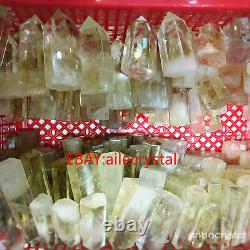 2.2LB Natural Quartz Citrine Crystal Obelisk Point Wand Energy Healing Wholesale