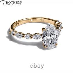 2.53 ctw D I2 Oval Cut Diamond Engagement Ring 14K Yellow Gold 69050970