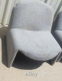 (2) Alky Castelli Giancarlo Piretti Chair Gray Mid Century Modern Vintage
