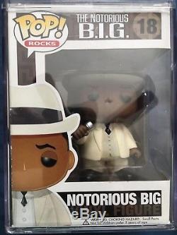 2 Funko Pop, Notorious B. I. G. Metallic, Grail, In Hard Case, Vaulted and Rare