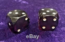 2 Heavy Vintage Large 1.5 Cherry Red Bakelite Dice AUSTRIA 63 Grams EACH +GWP