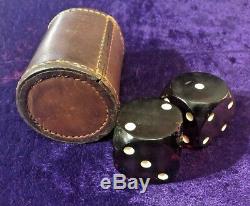 2 Heavy Vintage Large 1.5 Cherry Red Bakelite Dice AUSTRIA 63 Grams EACH +GWP