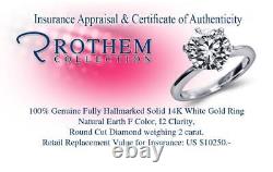 2 Two CT F I2 Diamond Engagement Anniversary Ring 14K White Gold 23253343