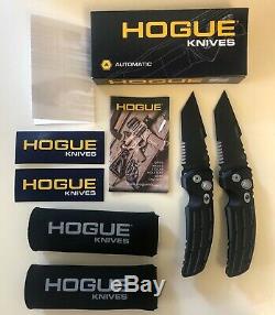 2x Hogue EX-A01 Elishewitz Tanto Serrated Edge Knives. New, Never used. NR