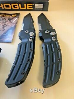 2x Hogue EX-A01 Elishewitz Tanto Serrated Edge Knives. New, Never used. NR