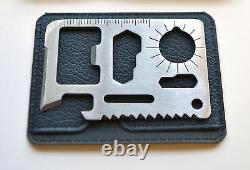 300 Bulk Lot 11 in 1 Multi Tool wallet thin pocket survival credit card knife