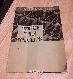 30s Fire Engine Red Underwood Champion Typewriter Case Manual Instructions MINT