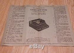 30s Fire Engine Red Underwood Champion Typewriter Case Manual Instructions MINT