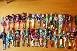 33 Monster High Collectible Dolls & Clothing And Accessories Lot Huge Lot