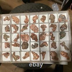 35 Piece Tumbled Michigan Native Vein Copper Wholesale Lot