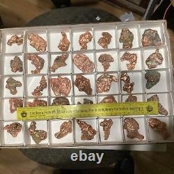 35 Piece Tumbled Michigan Native Vein Copper Wholesale Lot