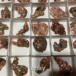 35 Piece Tumbled Michigan Native Vein Copper Wholesale Lot