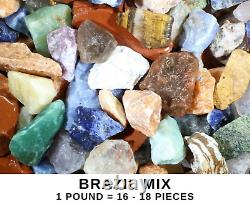 3 11 Brazil Mix Rough Rocks for Tumbling Bulk Wholesale 1LB options