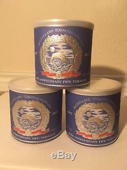 3 McClelland 40th Aniversary 100g Pipe Tobacco TinsRare Vintage Collectible
