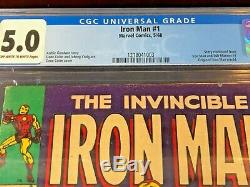 3 Silver Age Comic 1st Lot IRON MAN & SUBMARINER 1 cgc 8.0 VF 5.0 1968 Avengers