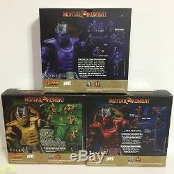 3x Set Lot Storm Collectibles Mortal Kombat Cybernetic Smoke + Sektor + Cyrax