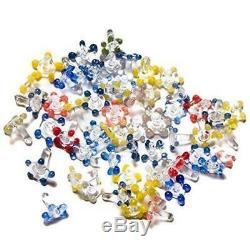400 Count assorted Glass Daisy Style Pipe Screens Plastic container