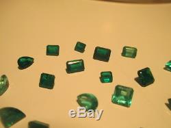40.00 CT 100% Natural Colombian Muzo Emerald Collection HUGE Lot Wholesale