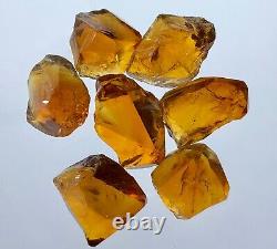 44ct Mandarin Citrine Facet Grade Eye Clean Rough Crystals lot From Africa