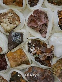 4Lb Wholesale Rare minerals Flat of 22 specimens of high quality Collection, #32