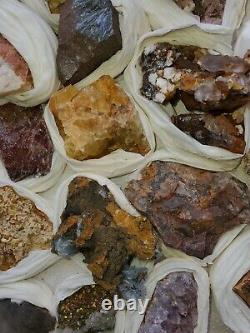 4Lb Wholesale Rare minerals Flat of 22 specimens of high quality Collection, #32