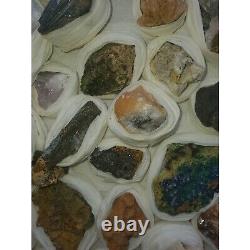 4Lb Wholesale minerals Flat Box of 34 specimens of high quality Collection, #34
