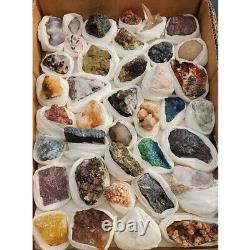 4Lb Wholesale minerals Flat Lot of 40 specimens From Morocco Africa, #50