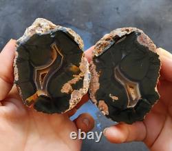 4.15 lbs/1.88 kg 8 Agate Pairs, Agate lb, Wholesale Agate, Bulk Agate, Agate Lot