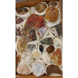 4.5Lb Wholesale minerals Flat Lot of 24 specimens From Morocco Africa #52