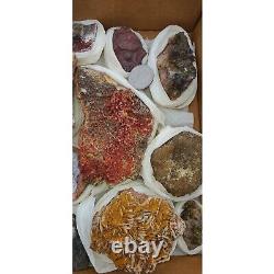 4.5Lb Wholesale minerals Flat Lot of 24 specimens From Morocco Africa #52