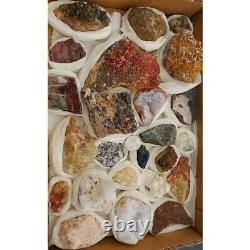 4.5Lb Wholesale minerals Flat Lot of 24 specimens From Morocco Africa #52