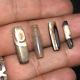 4 Genuine Ancient Banded Agate Stone Dzi Longevity Bead In Perfect Condition