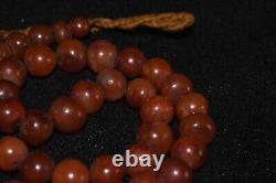 50 Ancient Large Banded Carnelian Round Stone Beads in very Good Condition