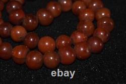 50 Ancient Large Banded Carnelian Round Stone Beads in very Good Condition