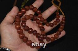 50 Ancient Large Banded Carnelian Round Stone Beads in very Good Condition