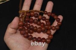 50 Ancient Large Banded Carnelian Round Stone Beads in very Good Condition