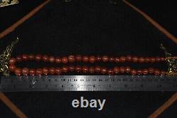 50 Ancient Large Banded Carnelian Round Stone Beads in very Good Condition