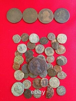 50 Coins From Estate Collection Roman, World, Old Early US 1800s GOLD SILVER