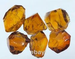 50ct Mandarin Citrine Facet Grade Eye Clean Crystals Lot From Africa