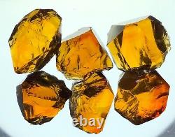 50ct Mandarin Citrine Facet Grade Eye Clean Crystals Lot From Africa