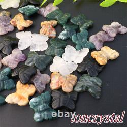 50pc wholesale Mix Natural Quartz Crystal butterfly Carved mini crystal skull