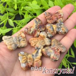 50pc wholesale Mix Natural Quartz Crystal butterfly Carved mini crystal skull