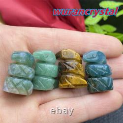 50pcs Wholesale Mix Natural Quartz crystal Animal Carved Mini Skull Healing gift